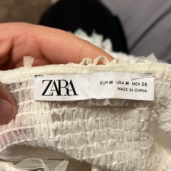 Zara cream color multi pattern top - Picture 10 of 13